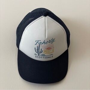 NEW FAHERTY Scottsdale Arizona Trucker hat Navy white cactus Sahuaro